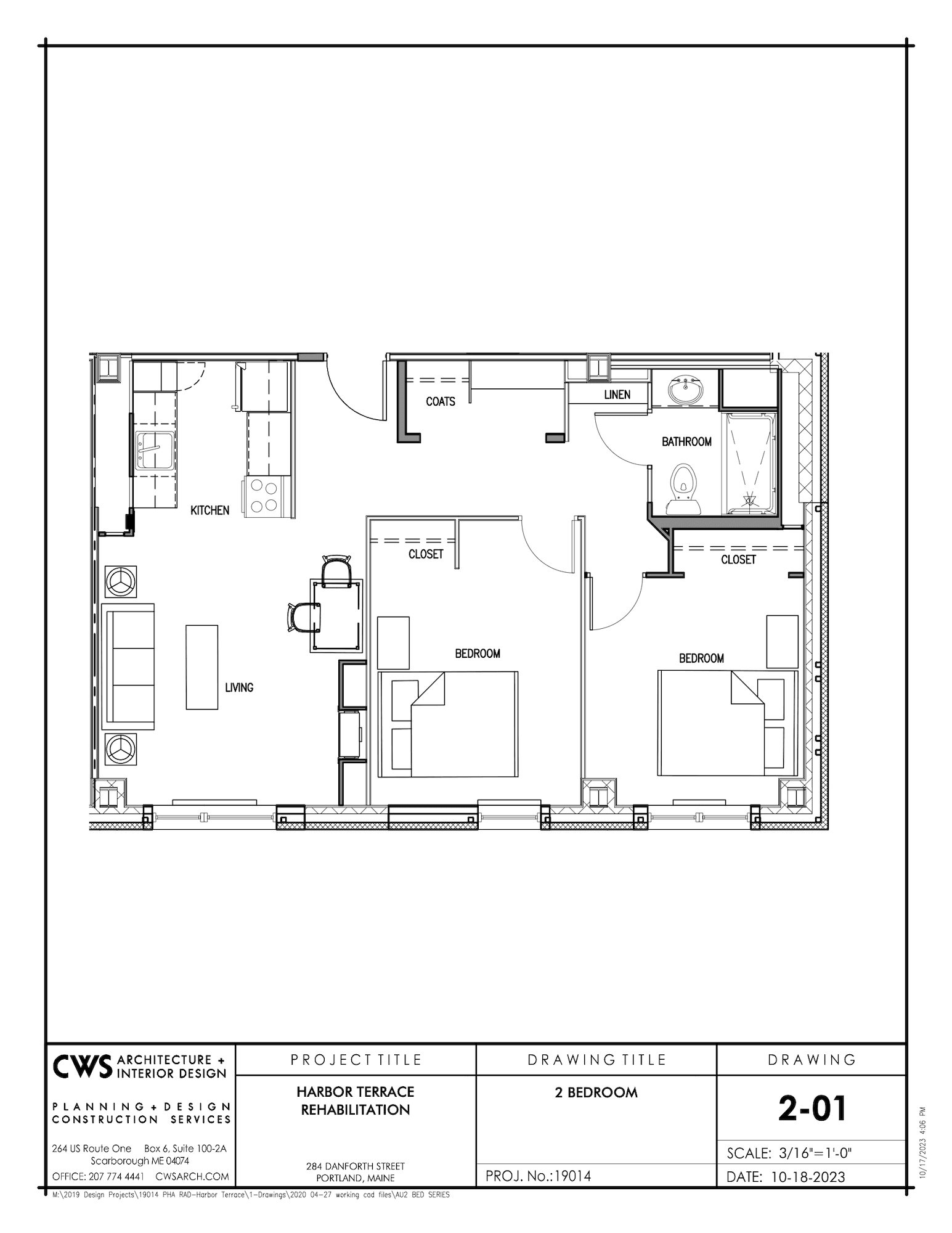 two bedroom floor plan